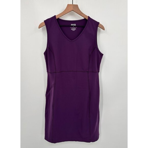 Duluth NoGA Stretch Sleeveless Active Dress Women Medium Purple Pocket - Picture 1 of 7